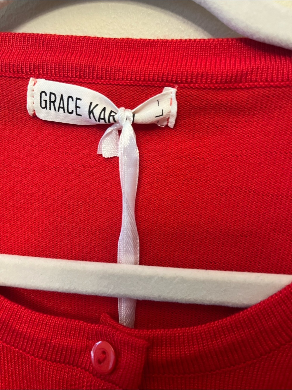 NWT Grace Karin Cardigan Women's Size Large Solid Red Classic Holiday - Picture 3 of 7